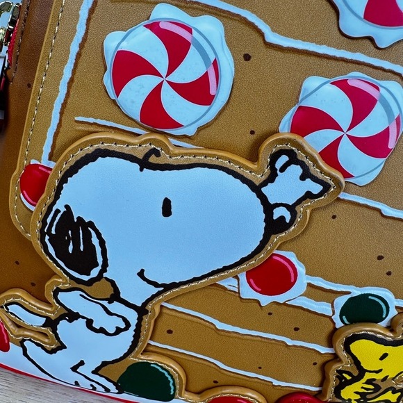 Loungefly Peanuts Snoopy Gingerbread House Mini Backpack Woodstock‎ Peppermint main image 15